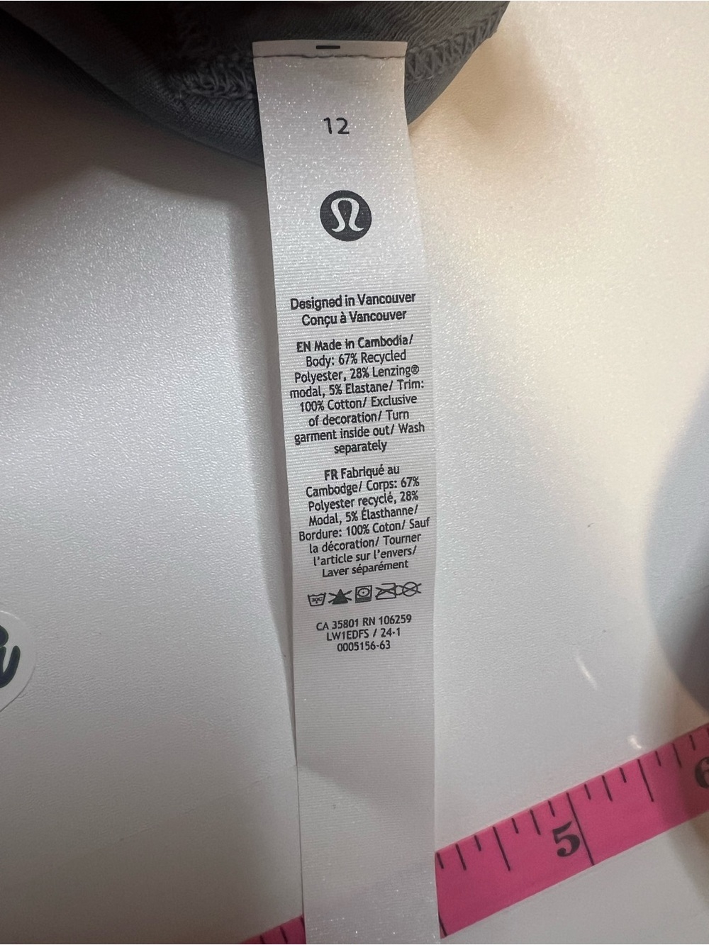 #115 NWT Lululemon Ribbed Softstreme Cropped Tank Nomad Size 12 Athleisure - Picture 3 of 5